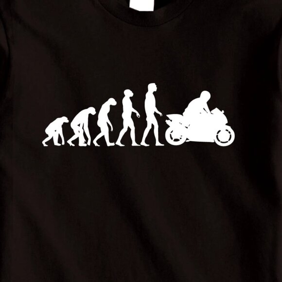 Motorbike Evolution T-Shirt Funny Biker Gift Superbike Motorcycle Tee Unisex 170 - Picture 2 of 5